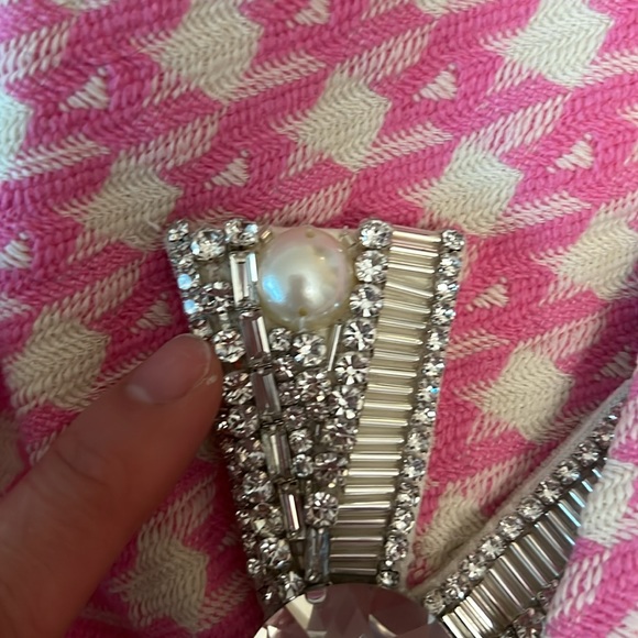 NWT AREA Deco bow slit cropped blazer - Picture 11 of 14